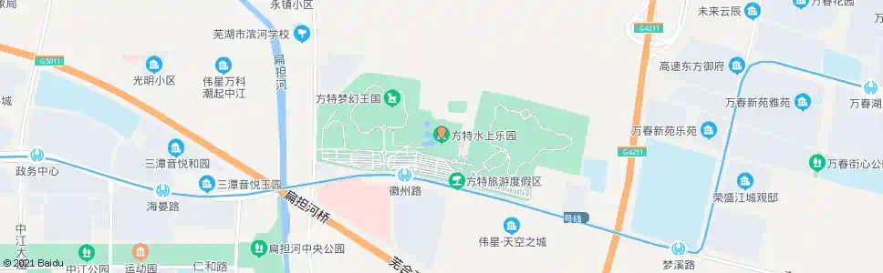 芜湖方特水上乐园_公交站地图_芜湖公交_妙搜公交查询2025