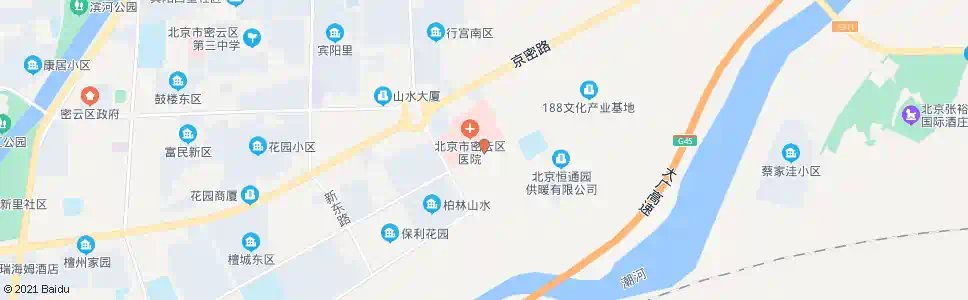 北京密云县医院_公交站地图_北京公交_妙搜公交查询2025