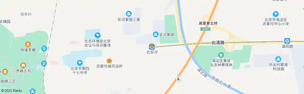 北京北安河_公交站地图_北京公交_妙搜公交查询2025