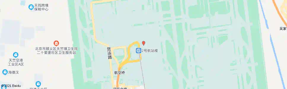 北京首都机场二号航站楼_公交站地图_北京公交_妙搜公交查询2025