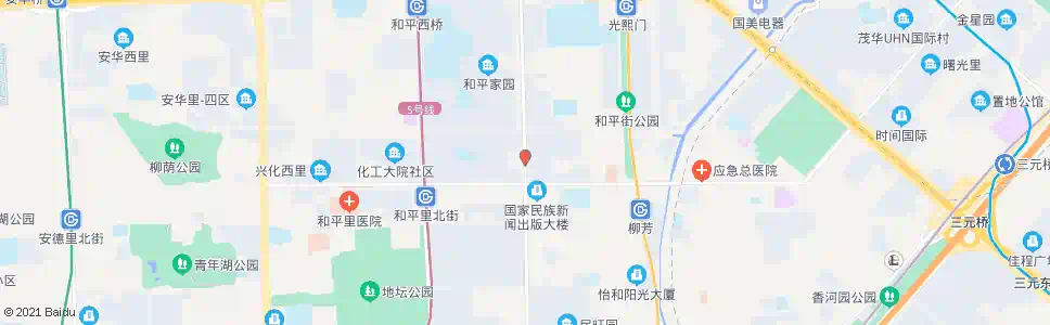 北京和平里路口北_公交站地图_北京公交_妙搜公交查询2025