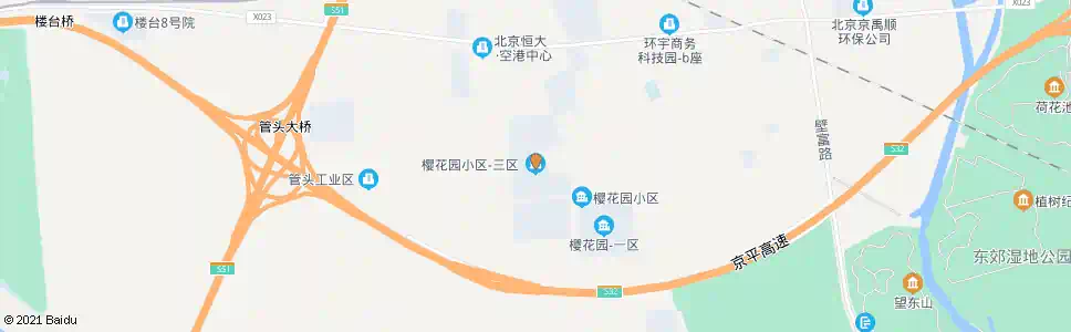 北京樱花园三区_公交站地图_北京公交_妙搜公交查询2025