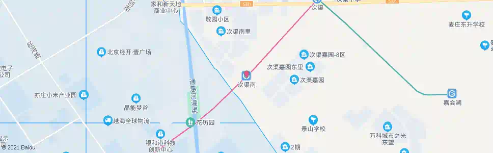 北京次渠南站_公交站地图_北京公交_妙搜公交查询2025