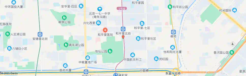 北京和平里中街_公交站地图_北京公交_妙搜公交查询2025