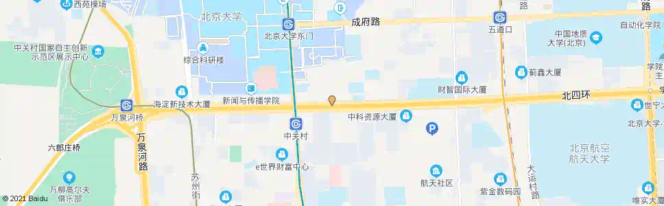 北京中关村二桥南_公交站地图_北京公交_妙搜公交查询2025