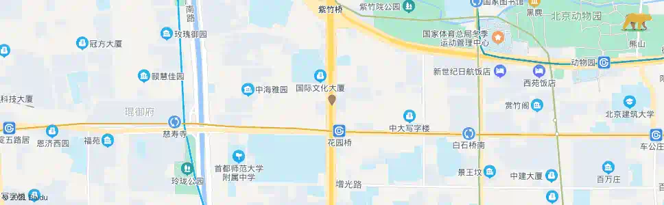 北京花园桥南(北行)_公交站地图_北京公交_妙搜公交查询2025