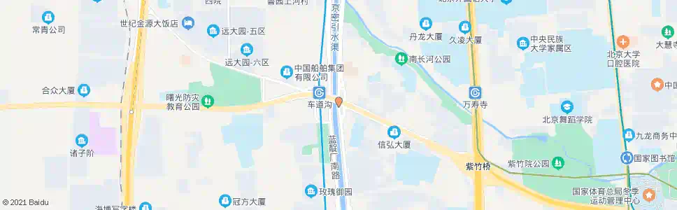 北京车道沟桥(北行)_公交站地图_北京公交_妙搜公交查询2025