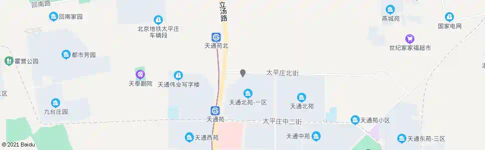 北京天通北苑一区北门_公交站地图_北京公交_妙搜公交查询2025