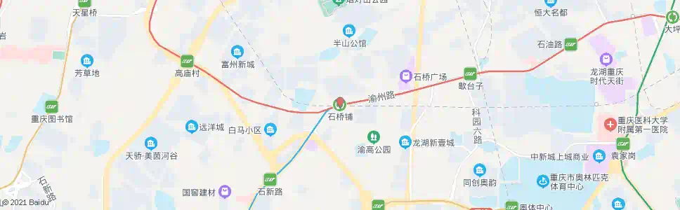 重庆长生石桥铺_公交站地图_重庆公交_妙搜公交查询2025