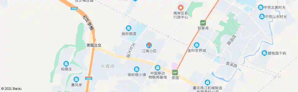 重庆江南小区1站_公交站地图_重庆公交_妙搜公交查询2025