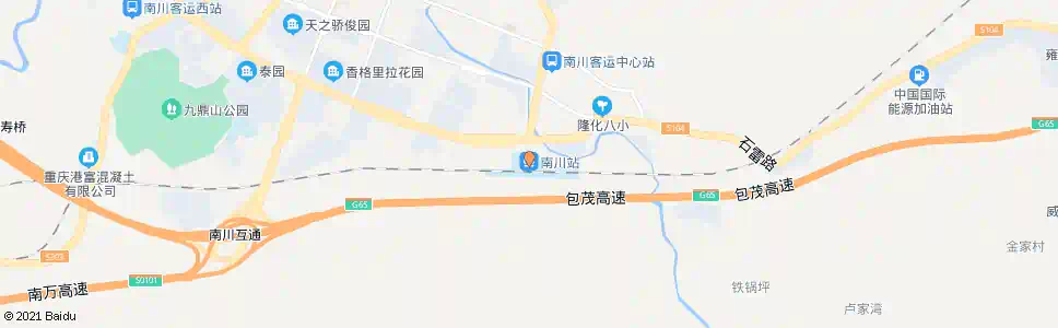 重庆南川火车站_公交站地图_重庆公交_妙搜公交查询2025
