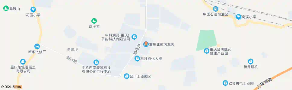 重庆北部汽车园_公交站地图_重庆公交_妙搜公交查询2025