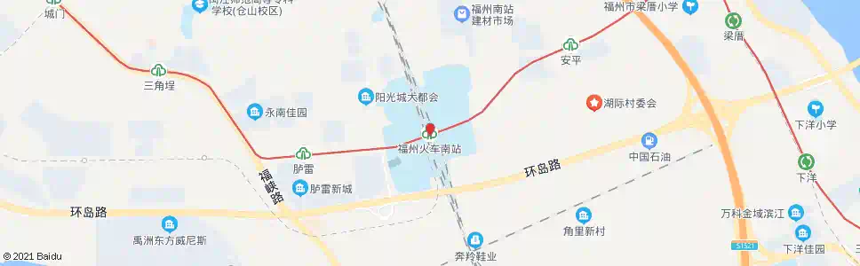 福州滨洲路南_公交站地图_福州公交_妙搜公交查询2025