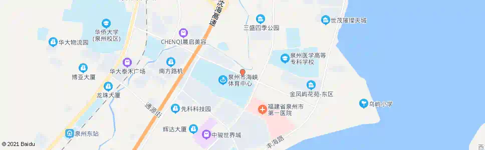 泉州海峡体育中心北门_公交站地图_泉州公交_妙搜公交查询2025