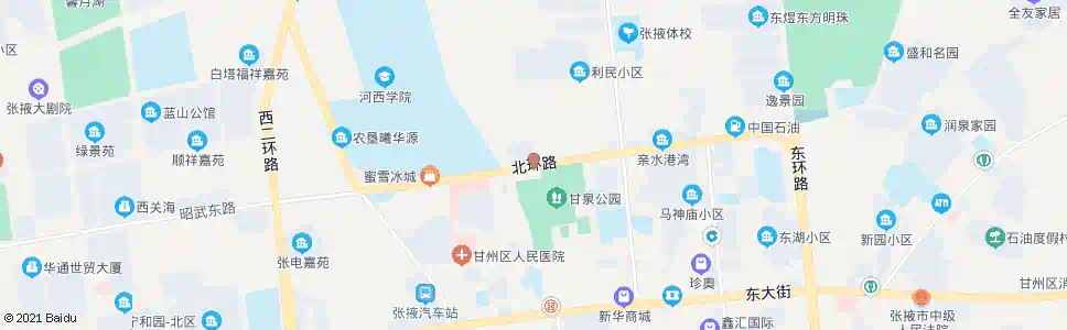 张掖北关花园小区_公交站地图_张掖公交_妙搜公交查询2025