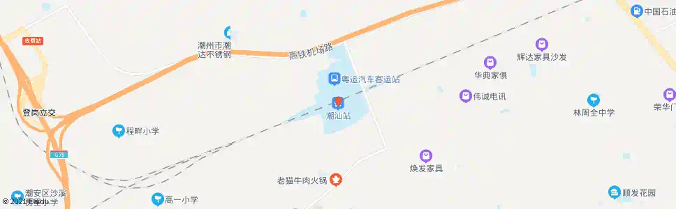 潮州高铁潮汕站_公交站地图_潮州公交_妙搜公交查询2025