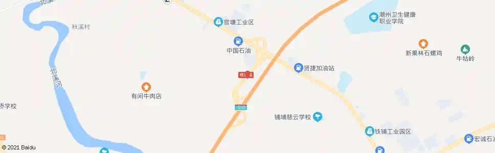 潮州三桥收费处_公交站地图_潮州公交_妙搜公交查询2025