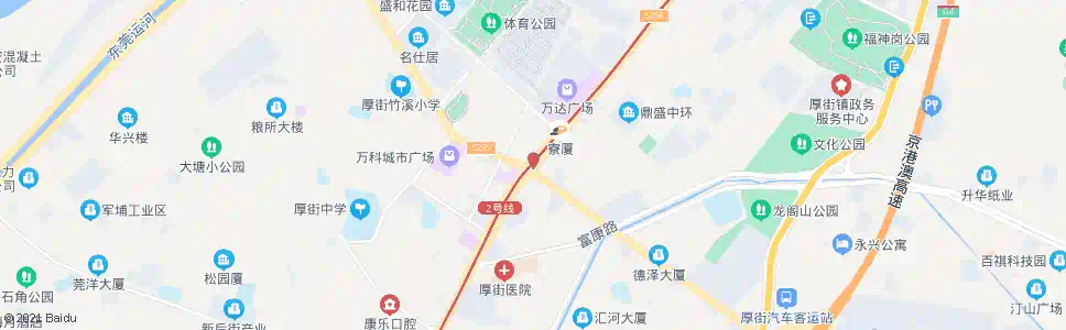 东莞厚街大道路口_公交站地图_东莞公交_妙搜公交查询2025