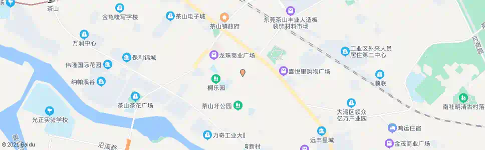 东莞茶园商场_公交站地图_东莞公交_妙搜公交查询2025