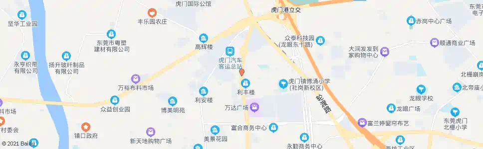 东莞中岗村_公交站地图_东莞公交_妙搜公交查询2025
