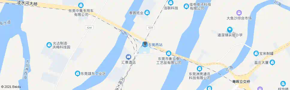 东莞市场西_公交站地图_东莞公交_妙搜公交查询2025