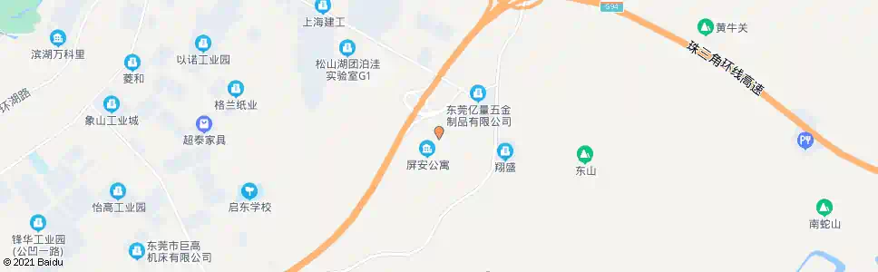 东莞屏山村_公交站地图_东莞公交_妙搜公交查询2025