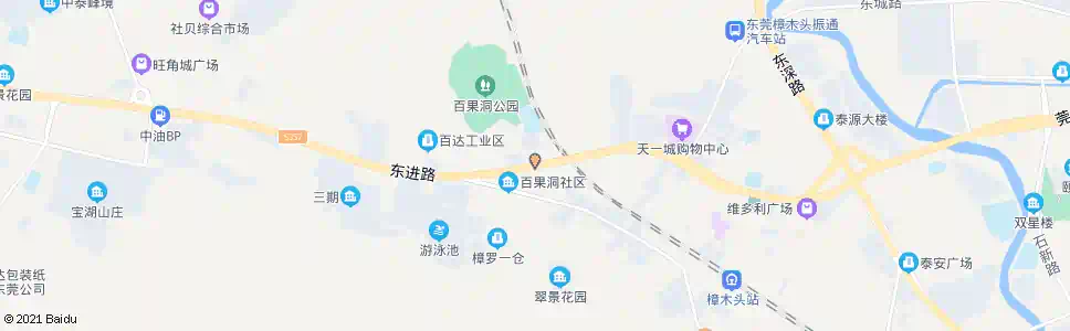 东莞百果洞市场_公交站地图_东莞公交_妙搜公交查询2025