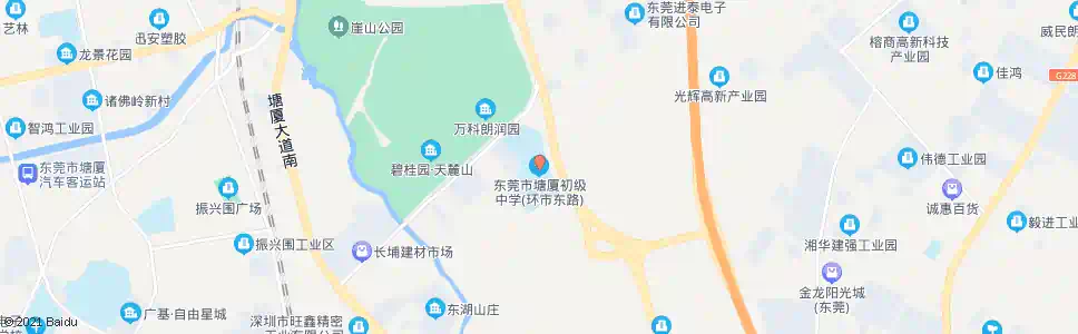 东莞塘厦中学总站_公交站地图_东莞公交_妙搜公交查询2025