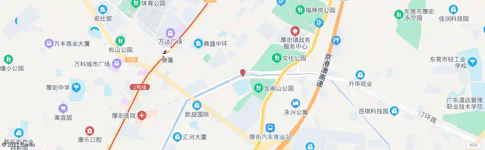 东莞厚街体育馆_公交站地图_东莞公交_妙搜公交查询2025