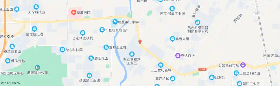 东莞蛟乙塘银湖工业区_公交站地图_东莞公交_妙搜公交查询2025