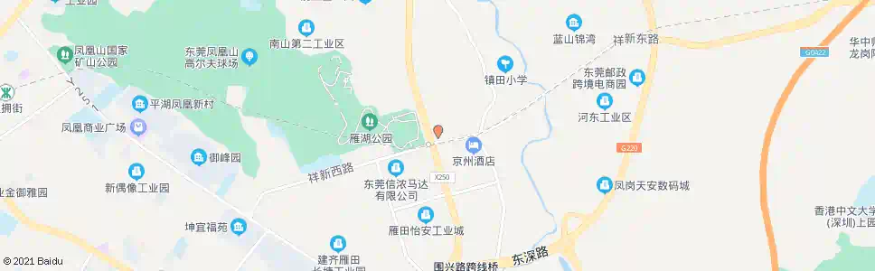 东莞雁田检查站_公交站地图_东莞公交_妙搜公交查询2025