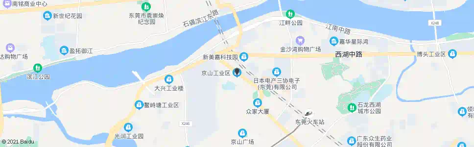东莞京山工业区_公交站地图_东莞公交_妙搜公交查询2025