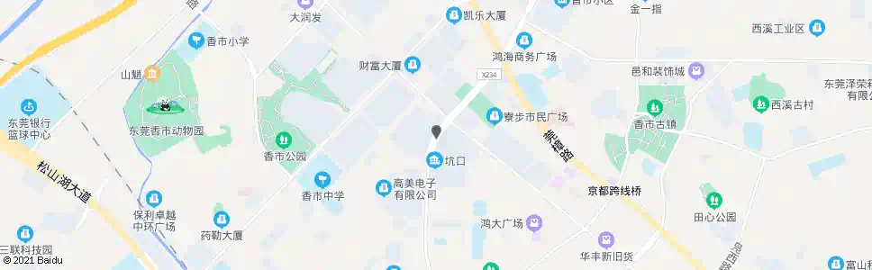 东莞香市路口_公交站地图_东莞公交_妙搜公交查询2025