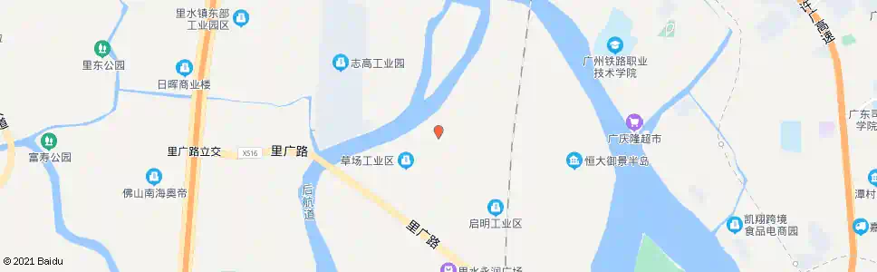 佛山草场工业大道中_公交站地图_佛山公交_妙搜公交查询2025