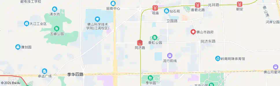 佛山同济路_公交站地图_佛山公交_妙搜公交查询2025