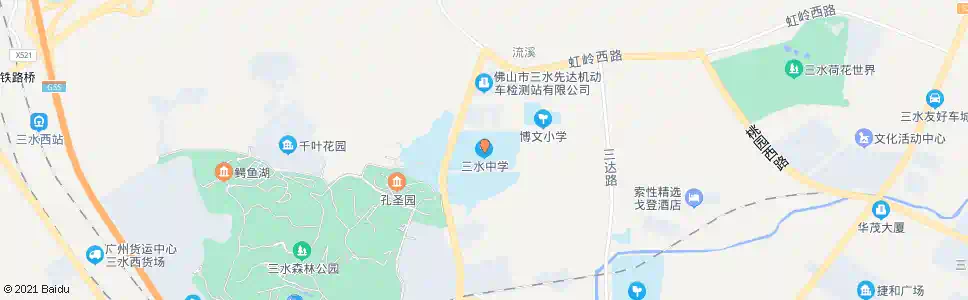 佛山三水第三中学_公交站地图_佛山公交_妙搜公交查询2025