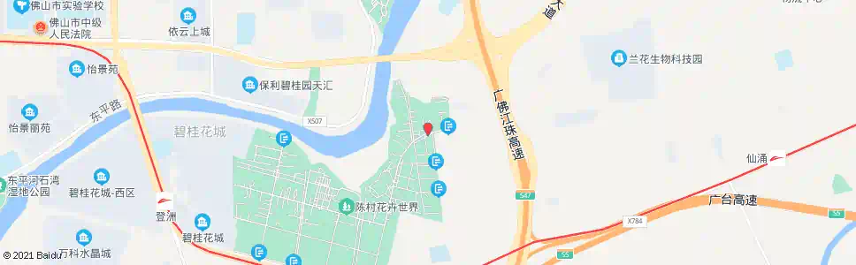 佛山兰花路_公交站地图_佛山公交_妙搜公交查询2025