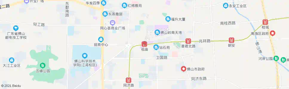 佛山祖庙_公交站地图_佛山公交_妙搜公交查询2025