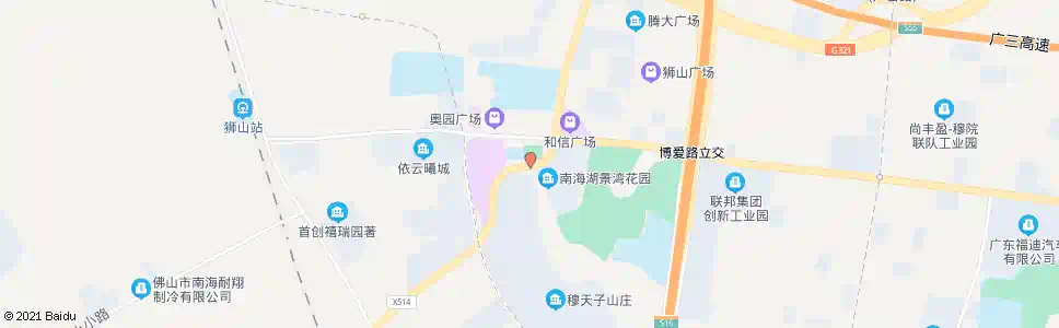 佛山湖景湾北门_公交站地图_佛山公交_妙搜公交查询2025
