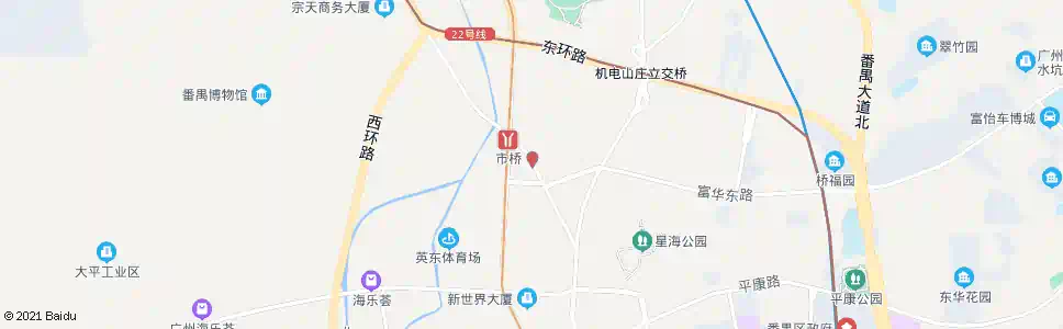 佛山百越广场东门(地铁市桥站)_公交站地图_佛山公交_妙搜公交查询2025