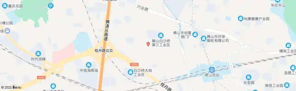 佛山白沙桥市场_公交站地图_佛山公交_妙搜公交查询2025