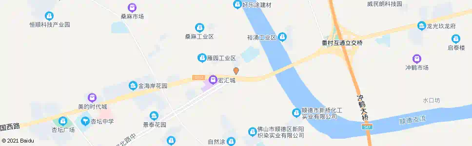 佛山新涌职中路口_公交站地图_佛山公交_妙搜公交查询2025