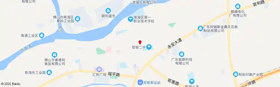 佛山省工业贸易学校(二中)_公交站地图_佛山公交_妙搜公交查询2025