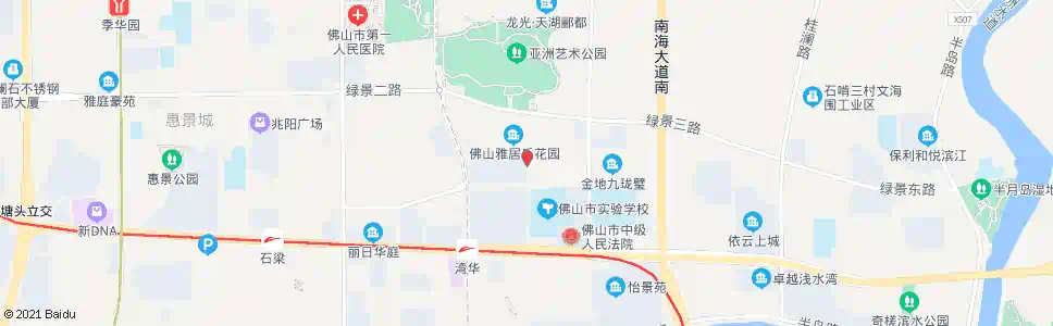 佛山荷园路_公交站地图_佛山公交_妙搜公交查询2025