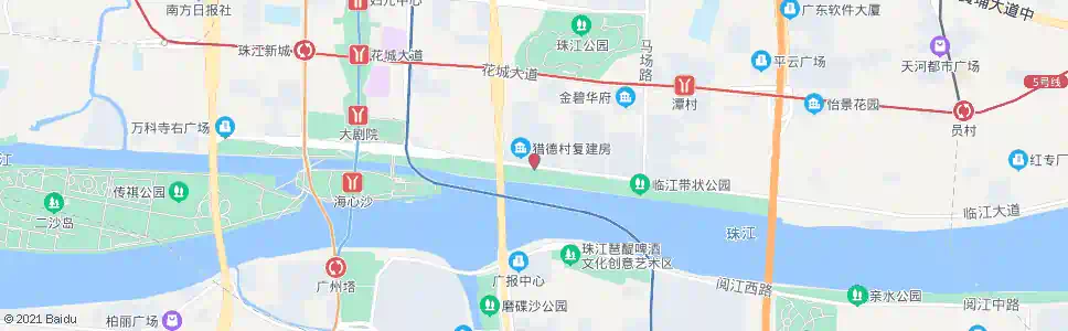 广州猎德码头_公交站地图_广州公交_妙搜公交查询2025