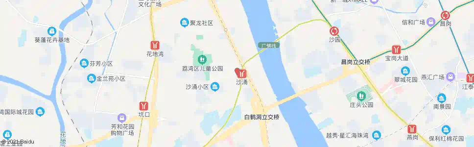 广州浣花东路_公交站地图_广州公交_妙搜公交查询2025
