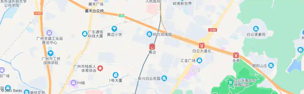 广州黄边村总站_公交站地图_广州公交_妙搜公交查询2025