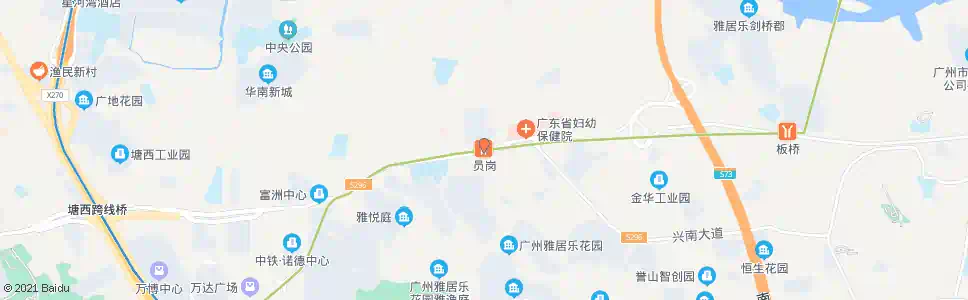 广州员岗_公交站地图_广州公交_妙搜公交查询2025