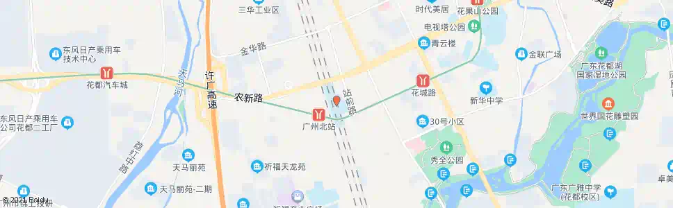 广州长盛路北_公交站地图_广州公交_妙搜公交查询2025