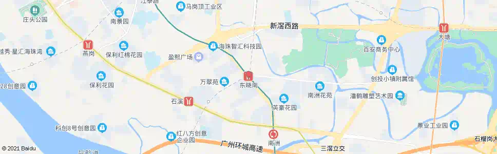 广州地铁东晓南站_公交站地图_广州公交_妙搜公交查询2025